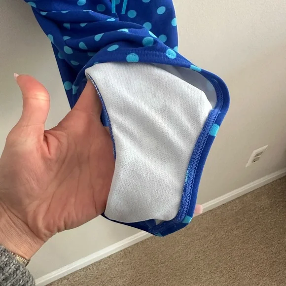 Vintage gabar polka dot bow one piece retro swim suit size 12 - Picture 6 of 7